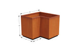 Corten Steel Corner Planter - Plantercraft