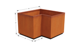 Corten Steel Corner Planter – 12" to 24" H