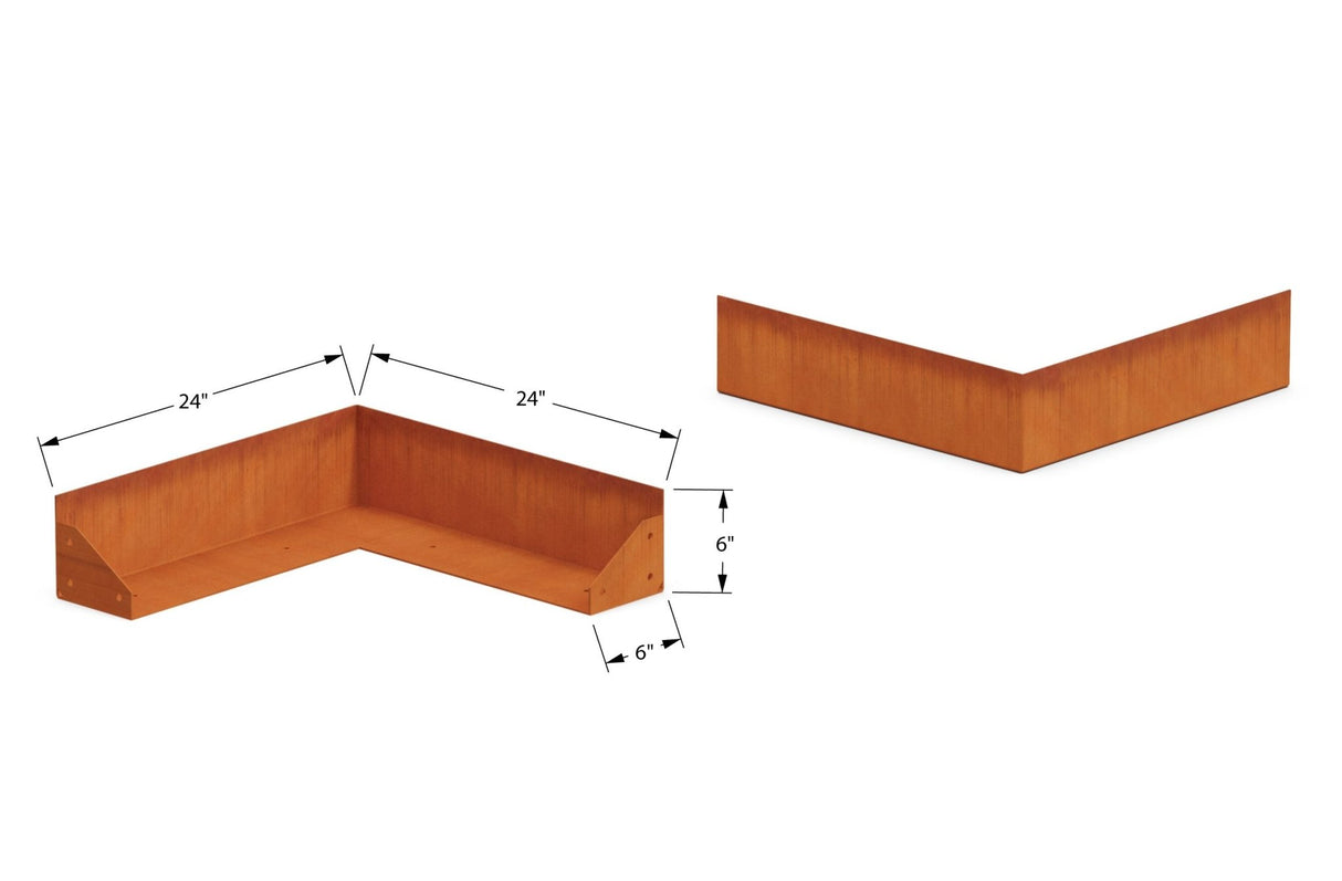 Corten Steel Corner Edging - Plantercraft