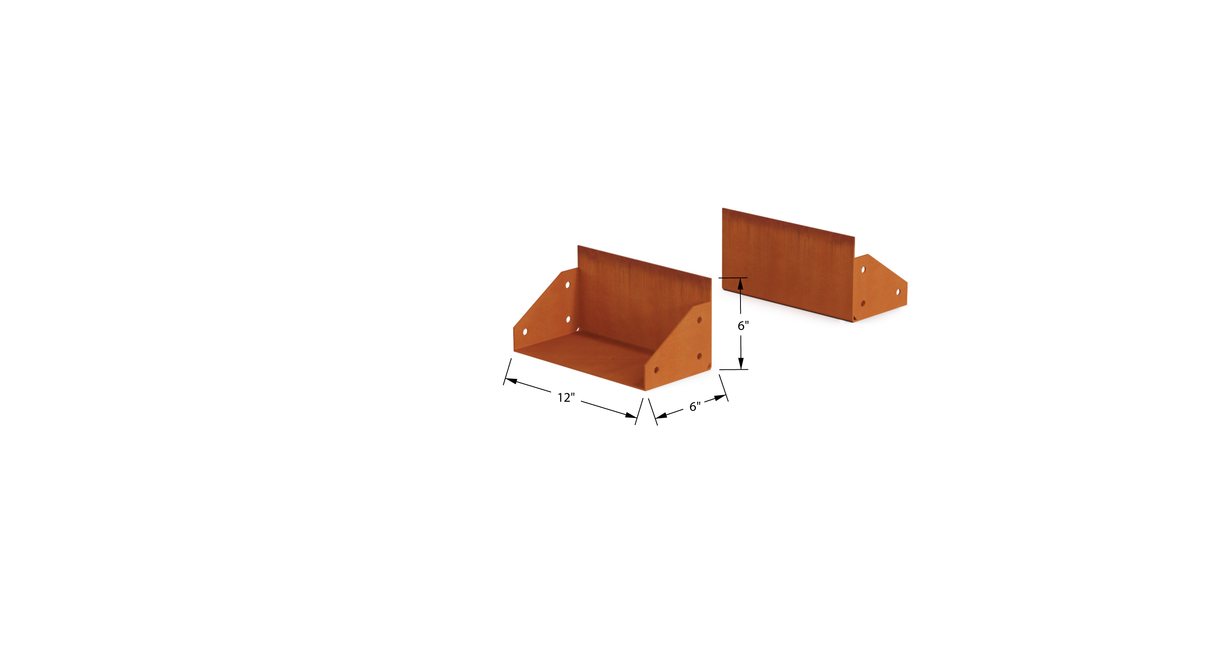 Corten Steel Straight Landscape Edging – 6" H