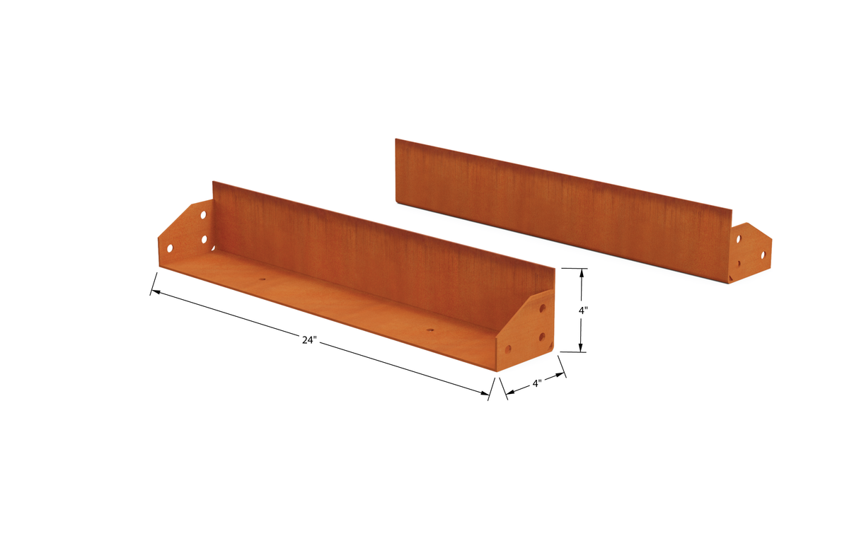 Corten Steel Straight Landscape Edging – 4" H