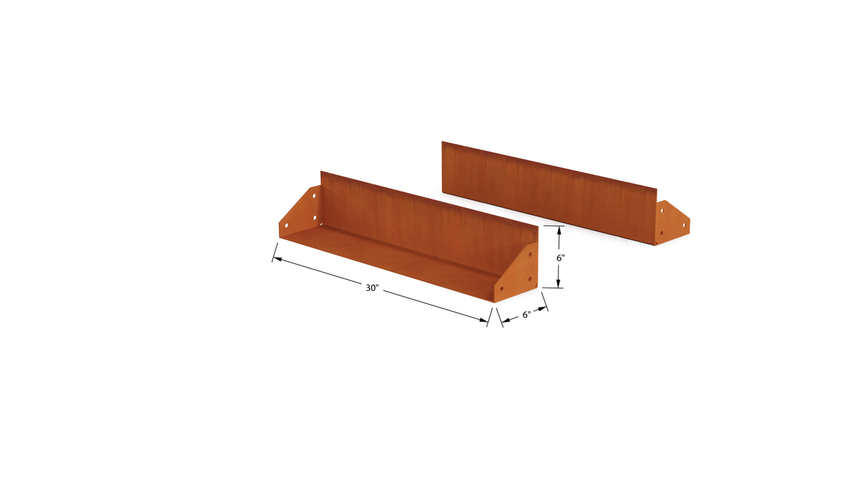 Corten Steel Straight Landscape Edging – 6" H