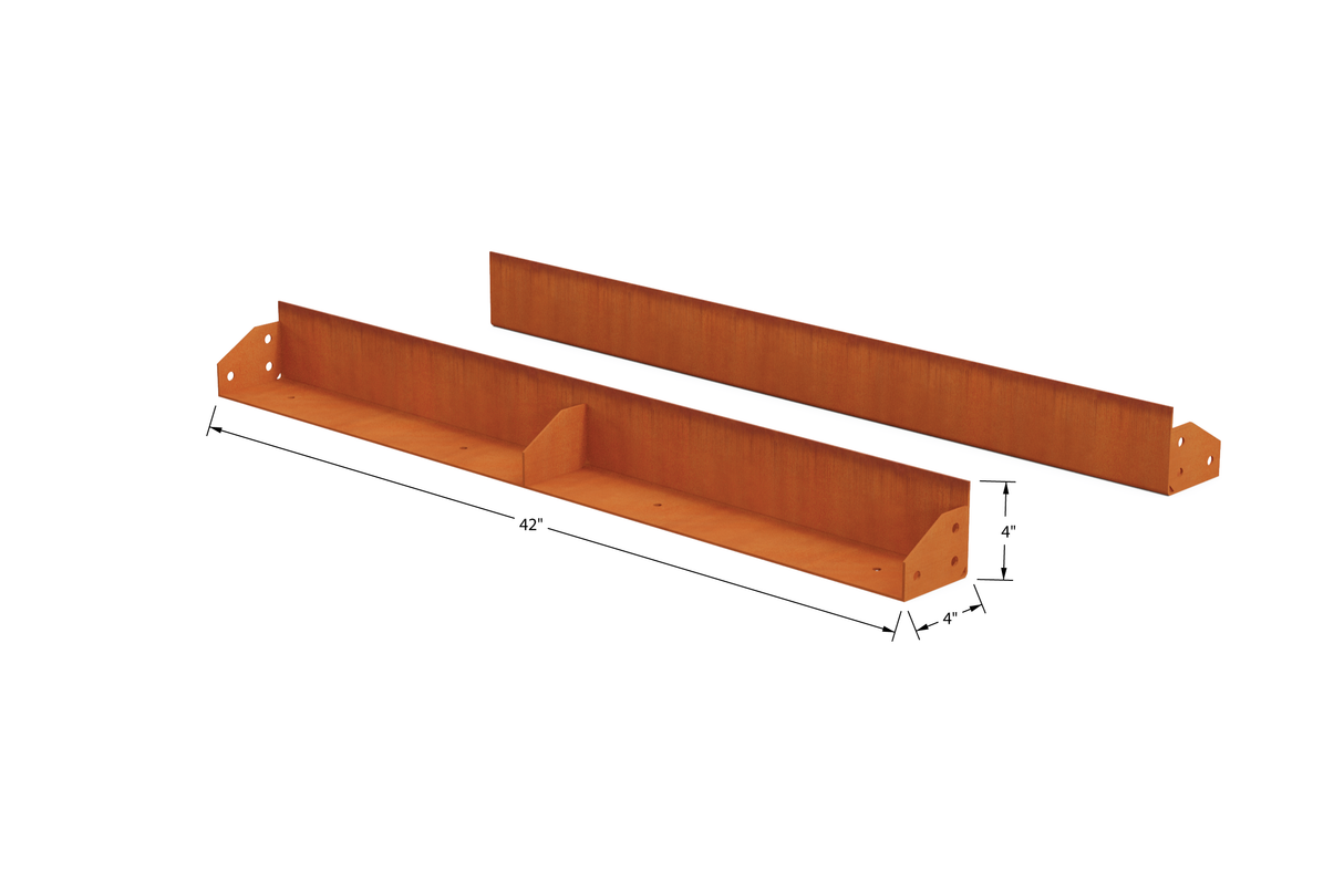 Corten Steel Straight Landscape Edging – 4" H