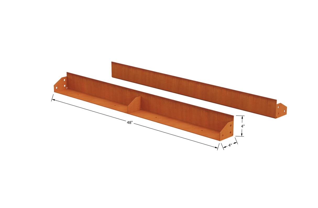 Corten Steel Straight Landscape Edging – 4" H