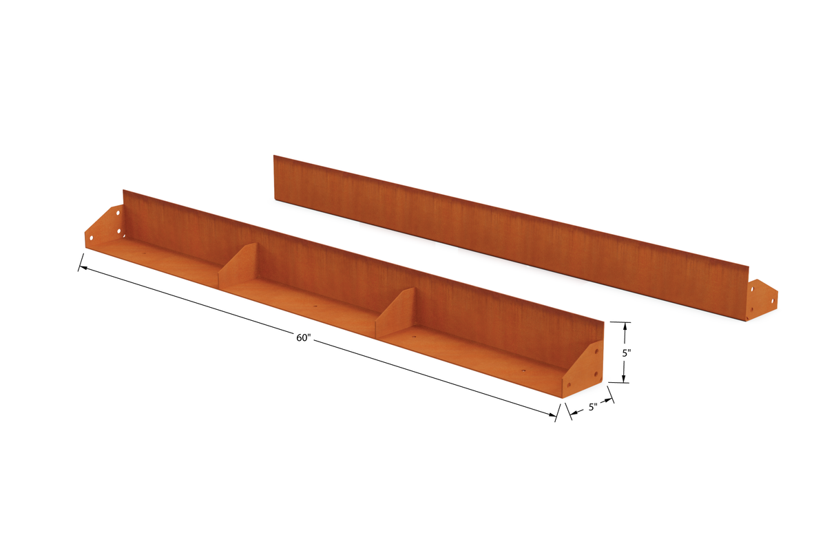 Corten Steel Straight Landscape Edging – 5" H