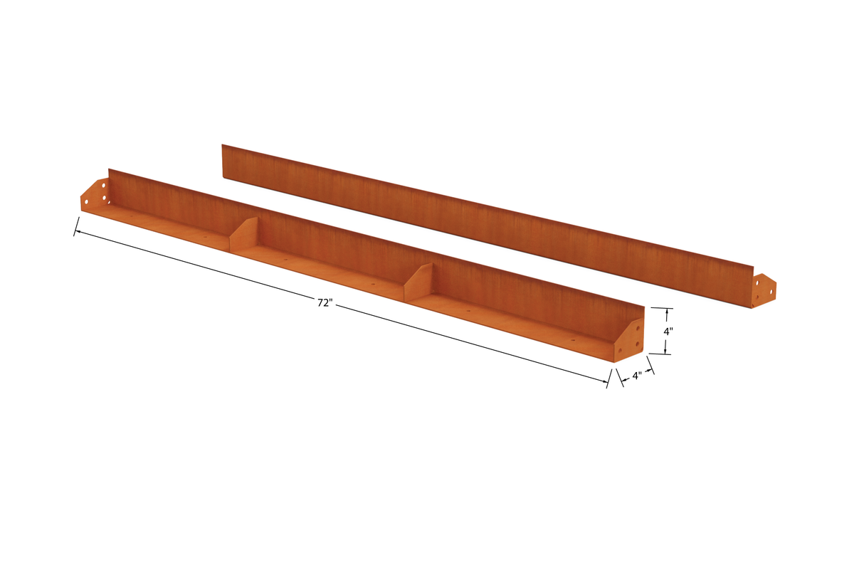 Corten Steel Straight Landscape Edging – 4" H