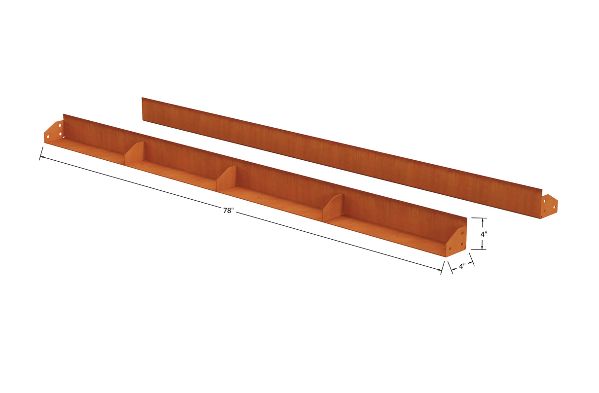 Corten Steel Straight Landscape Edging – 4" H