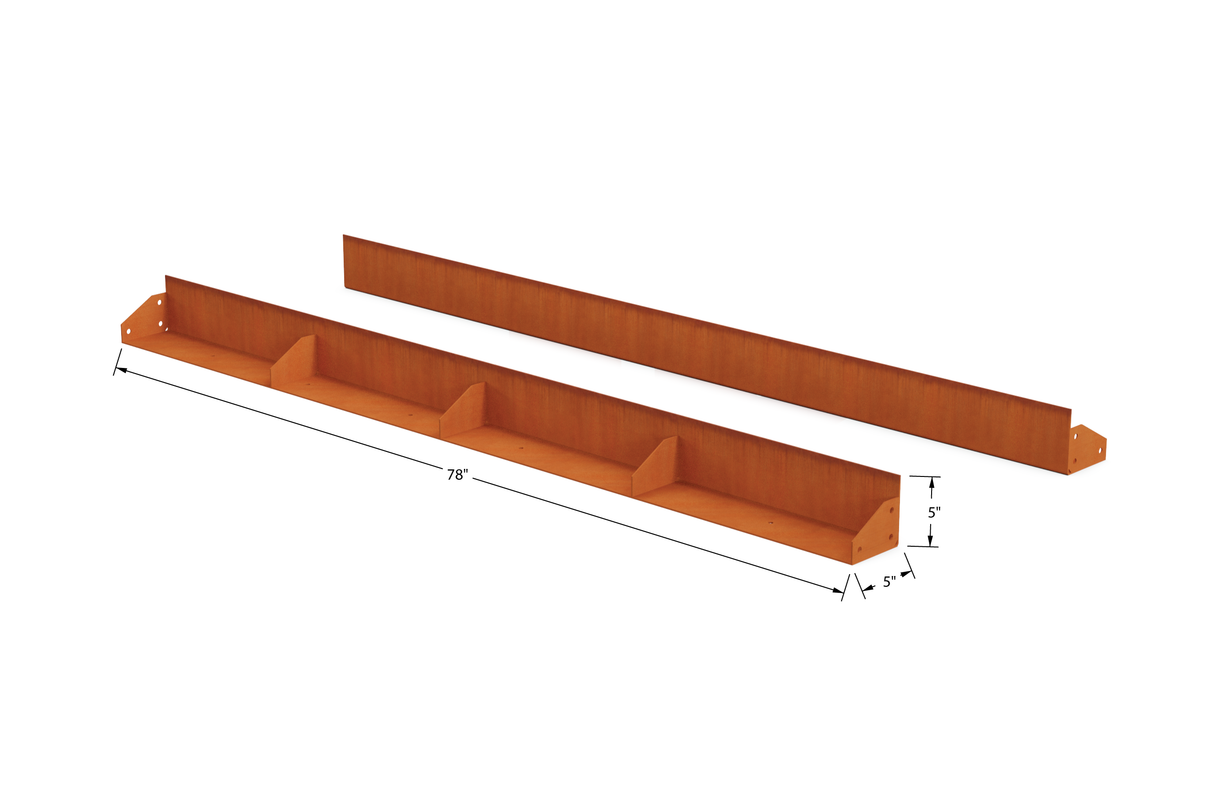 Corten Steel Straight Landscape Edging – 5" H