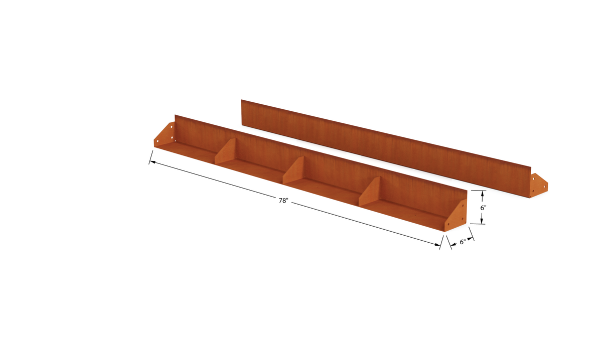 Corten Steel Straight Landscape Edging – 6" H