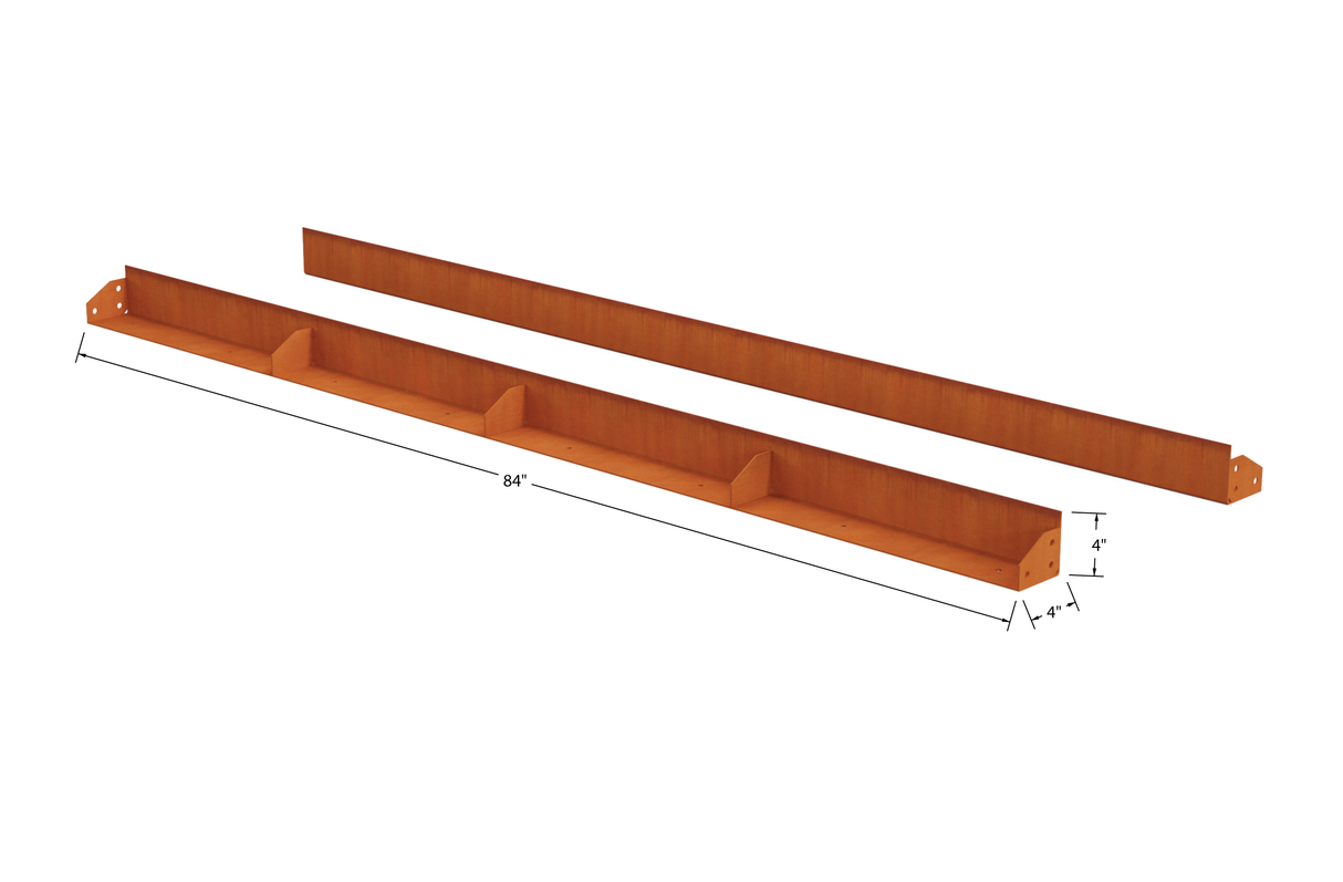 Corten Steel Straight Landscape Edging – 4" H