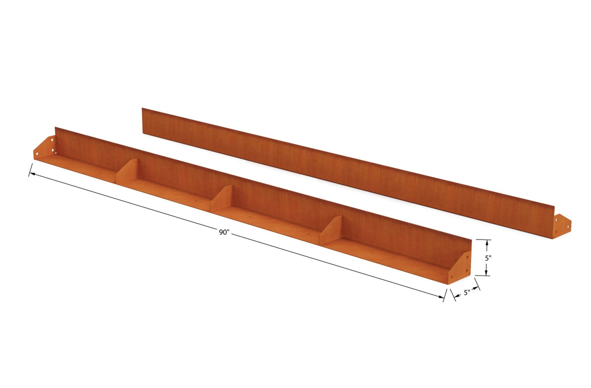 High Corten Steel Straight Edging - Plantercraft