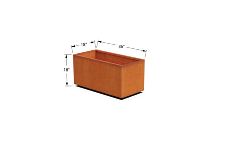 Corten Steel Rectangular Planter - Plantercraft