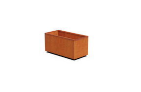 Corten steel rectangular planter — representative standard model