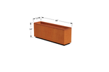 Corten Steel Rectangular Planter – 12" to 18" H