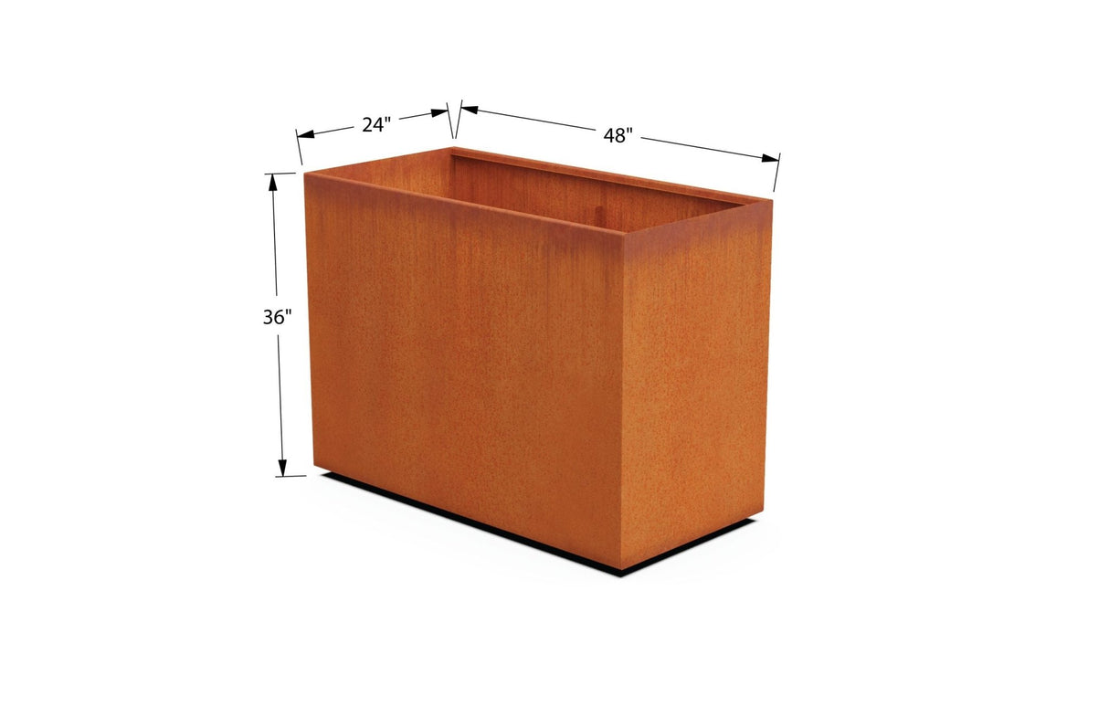 Corten Steel Rectangular Planter - Plantercraft