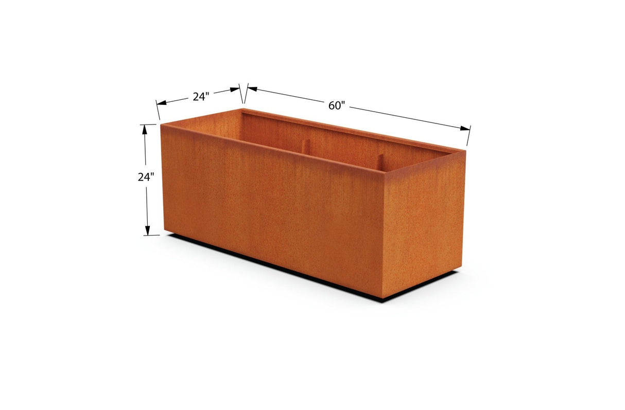 Corten Steel Rectangular Planter - Plantercraft