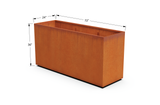 Corten Steel Rectangular Planter – 30" to 36" H