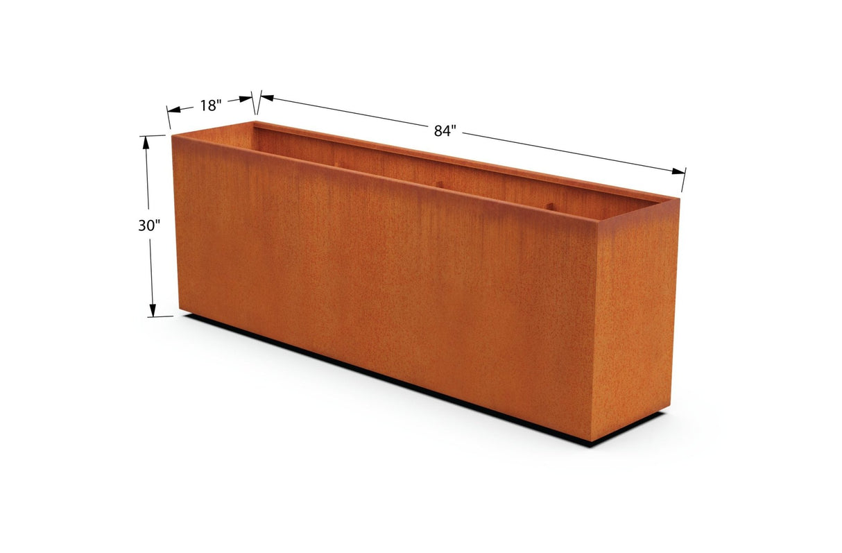 Corten Steel Rectangular Planter - Plantercraft