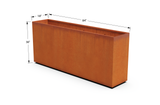 Corten Steel Rectangular Planter – 30" to 36" H