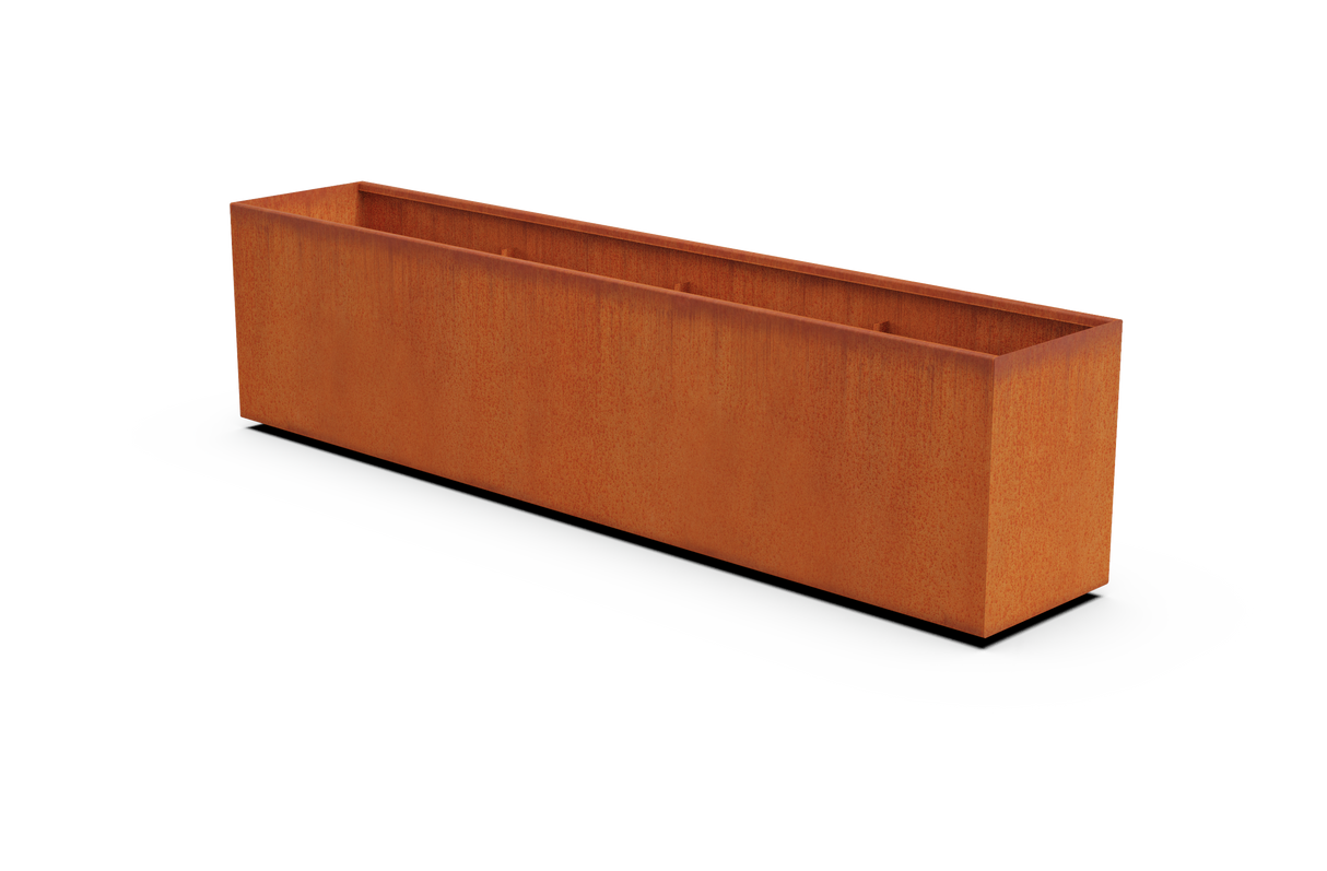 30% OFF Corten Steel Rectangular Planter – 96" x 18" x 24"