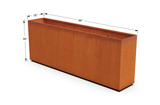 Corten Steel Rectangular Planter – 30" to 36" H