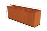 Corten Steel Rectangular Planter – 30" to 36" H