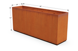 30% OFF Corten Steel Rectangular Tall Planter – 96" x 24" x 42"