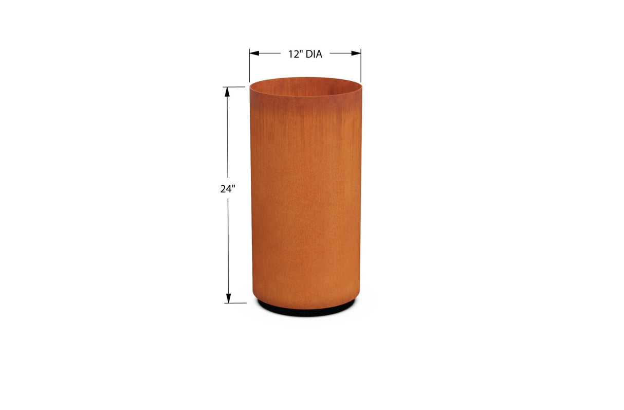 Round Corten Steel Planters - Plantercraft