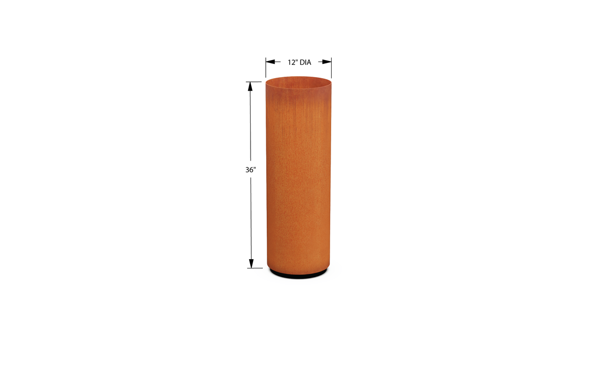 Corten Steel Round Planter – 12" to 20" DIA
