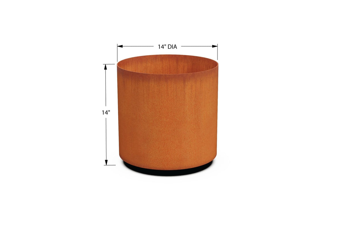 Round Corten Steel Planters - Plantercraft