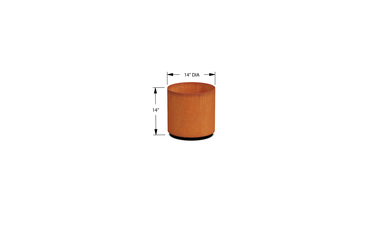 Corten Steel Round Planter – 12" to 20" DIA
