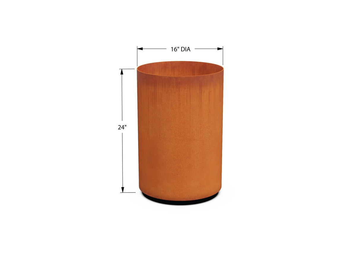 Round Corten Steel Planters - Plantercraft