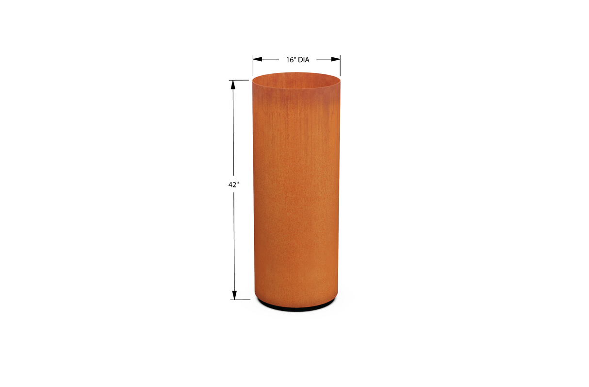 Corten Steel Round Planter – 12" to 20" DIA