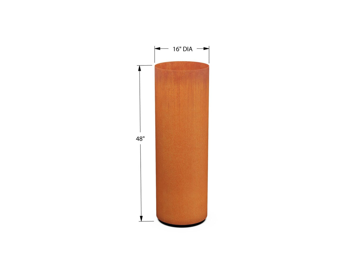 Round Corten Steel Planters - Plantercraft