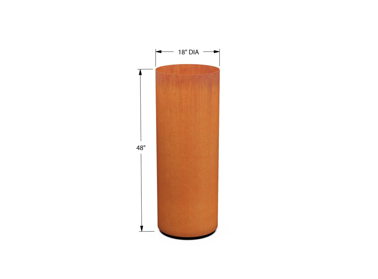 Round Corten Steel Planters - Plantercraft