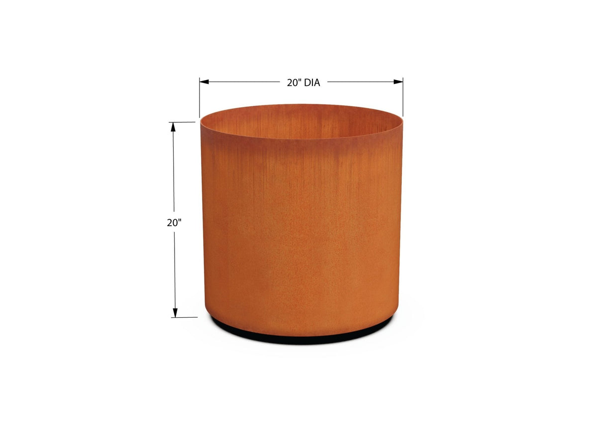 Round Corten Steel Planters - Plantercraft