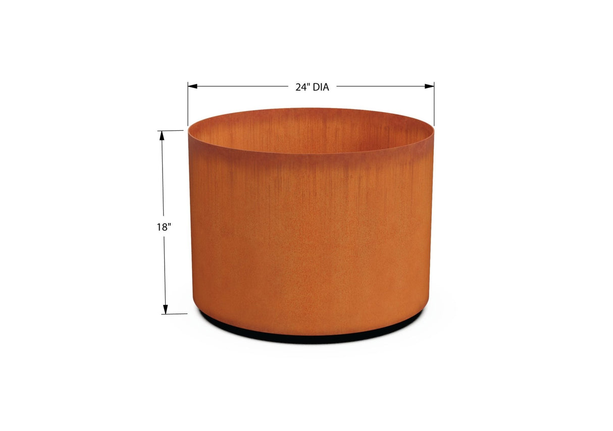 Corten Steel Round Planter - Plantercraft