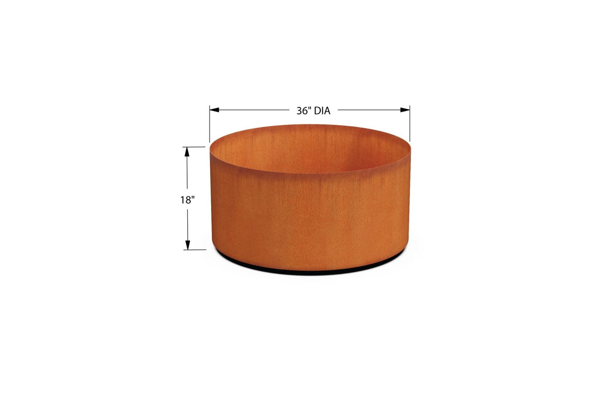Corten Steel Round Planter - Plantercraft