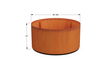 Corten steel round planter — 48″ Dia. × 24″ H