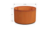 Corten Steel Round Planter – 42" to 48" DIA