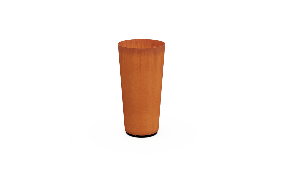 Corten Steel Round Tapered Planter - Plantercraft