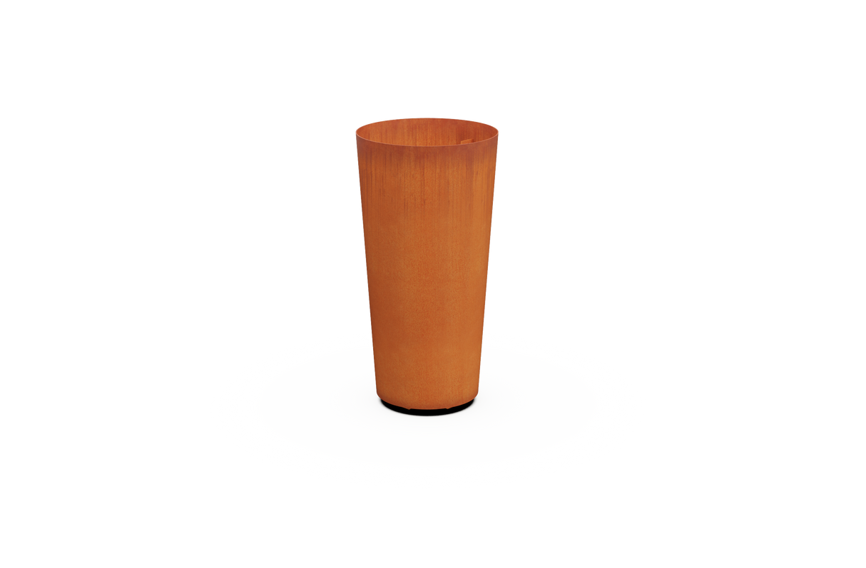 Corten Steel Round Tapered Planter – 14" to 28" DIA
