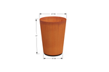 Corten Steel Round Tapered Planter – 14" to 28" DIA