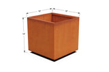 Corten Steel Square & Cube Planter - Plantercraft