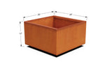 Corten Steel Square & Cube Planter - Plantercraft