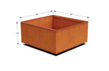 Corten Steel Square & Cube Planter - Plantercraft