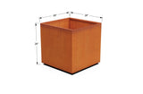 Corten Steel Square & Cube Planter - Plantercraft