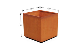 Corten Steel Square & Cube Planter - Plantercraft