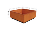 Corten Steel Square & Cube Planter - Plantercraft