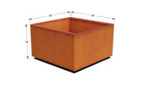Corten Steel Square & Cube Planter - Plantercraft